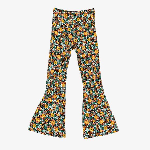 Oneill Leggings Womens S Small Floral High Waisted Flare Pants Bell Bottoms - Picture 1 of 13